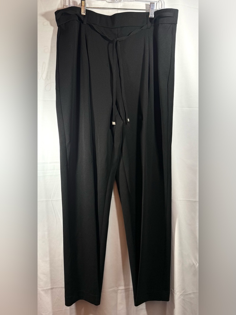 Anne Klein Black Pull-On Ankle Pants Size XL
